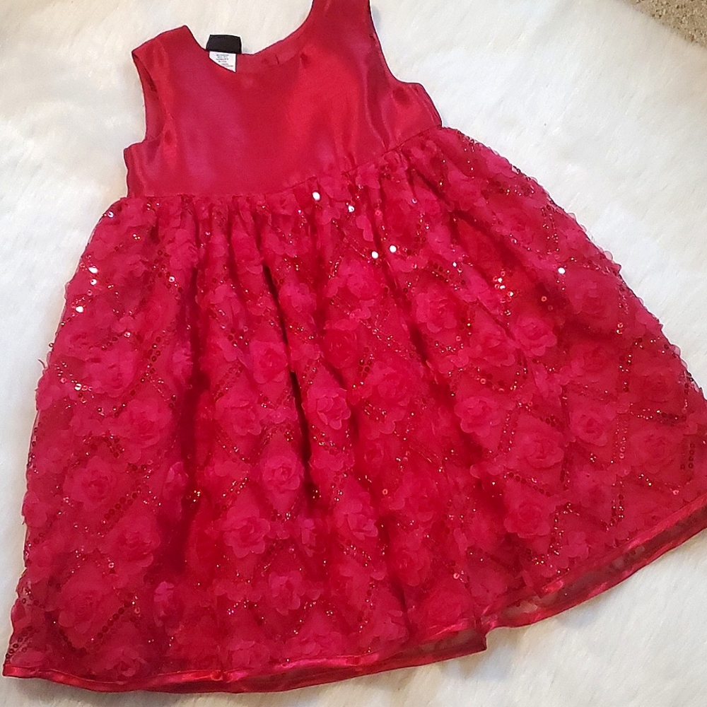 Holiday Edition Christmas Day Red dress 4T.